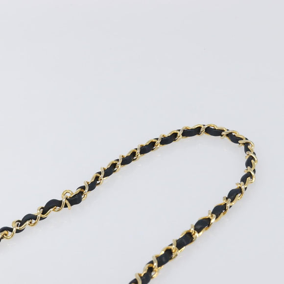 CHANEL Chain Matelasse Shoulder Bag Lamb Skin Black Gold CC Auth yk20836SAM