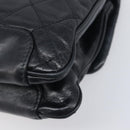 CHANEL Matelasse Chain Shoulder Bag Leather Black Silver CC Auth yk20837V-13