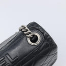 CHANEL Matelasse Chain Shoulder Bag Leather Black Silver CC Auth yk20837V-16