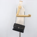CHANEL Matelasse Chain Shoulder Bag Leather Black Silver CC Auth yk20837V-28