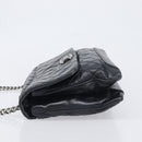 CHANEL Matelasse Chain Shoulder Bag Leather Black Silver CC Auth yk20837V-5