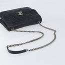 CHANEL Matelasse Chain Shoulder Bag Leather Black Silver CC Auth yk20837V-7