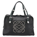 LOEWE Hand Bag Leather Green Silver Auth yk20838V-13