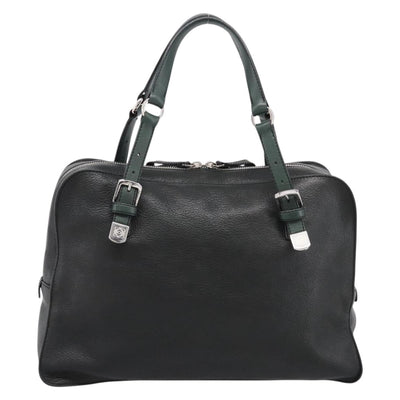 LOEWE Hand Bag Leather Green Silver Auth yk20838V - 0