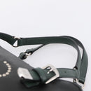 LOEWE Hand Bag Leather Green Silver Auth yk20838V-8
