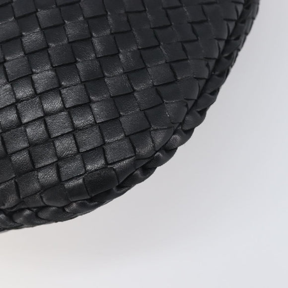 BOTTEGA VENETA INTRECCIATO Hobo Bag Leather Black 115653 Auth yk20840SAV