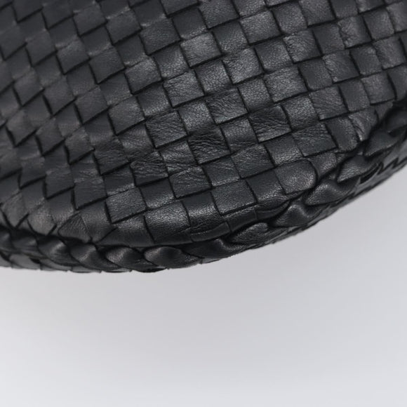 BOTTEGA VENETA INTRECCIATO Hobo Bag Leather Black 115653 Auth yk20840SAV