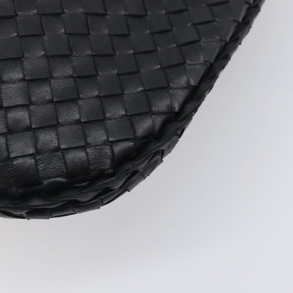 BOTTEGA VENETA INTRECCIATO Hobo Bag Leather Black 115653 Auth yk20840SAV
