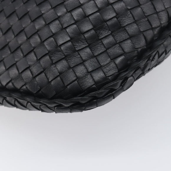 BOTTEGA VENETA INTRECCIATO Hobo Bag Leather Black 115653 Auth yk20840SAV