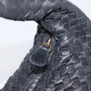 BOTTEGA VENETA INTRECCIATO Hobo Bag Leather Black 115653 Auth yk20840SAV-10