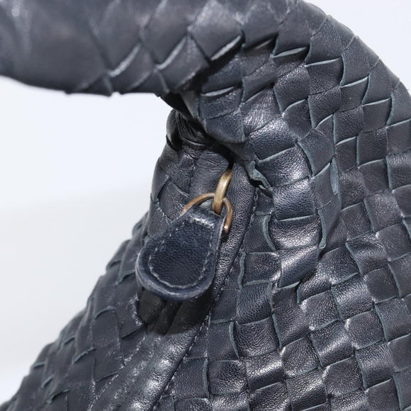BOTTEGA VENETA INTRECCIATO Hobo Bag Leather Black 115653 Auth yk20840SAV