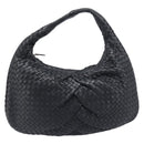 BOTTEGA VENETA INTRECCIATO Hobo Bag Leather Black 115653 Auth yk20840SAV-13