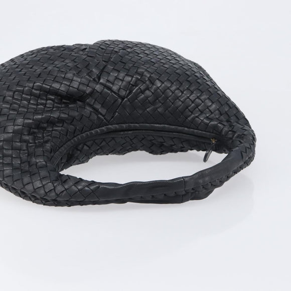 BOTTEGA VENETA INTRECCIATO Hobo Bag Leather Black 115653 Auth yk20840SAV