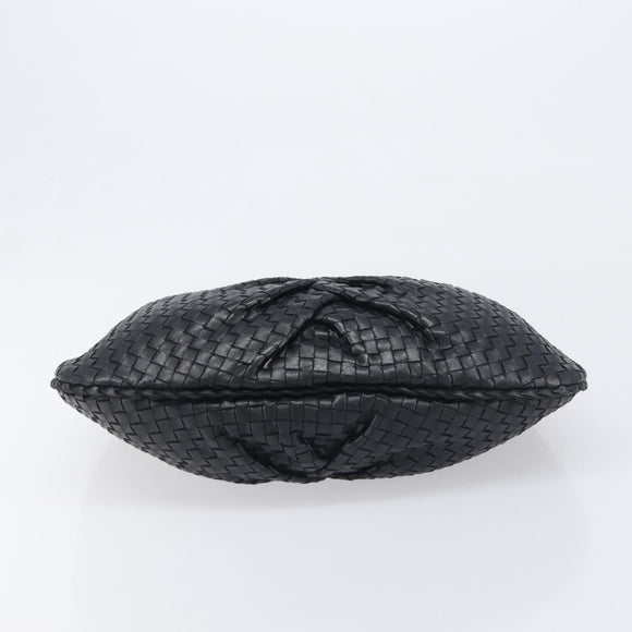 BOTTEGA VENETA INTRECCIATO Hobo Bag Leather Black 115653 Auth yk20840SAV