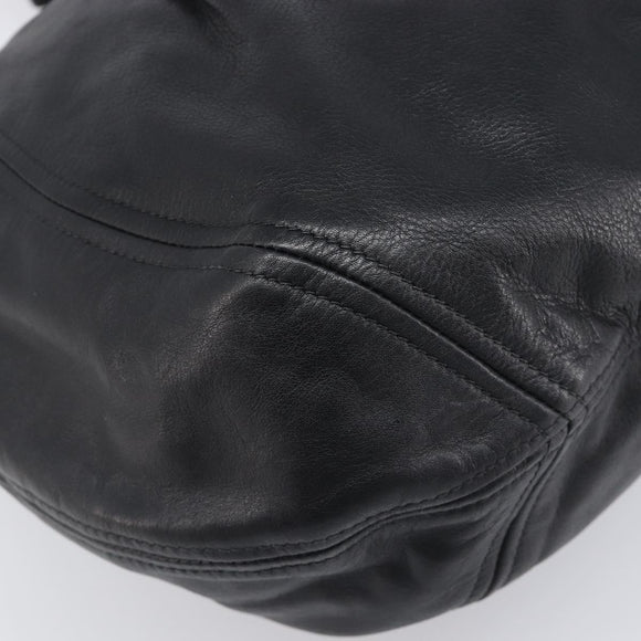 PRADA Shoulder Bag Leather Black Silver Auth yk20841SAV