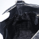 PRADA Shoulder Bag Leather Black Silver Auth yk20841SAV-22