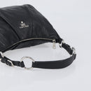 PRADA Shoulder Bag Leather Black Silver Auth yk20841SAV-7
