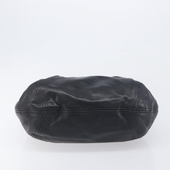 PRADA Shoulder Bag Leather Black Silver Auth yk20841SAV