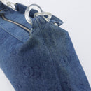 CHANEL COCO Mark Shoulder Bag Denim Blue Silver CC Auth yk20842V-9
