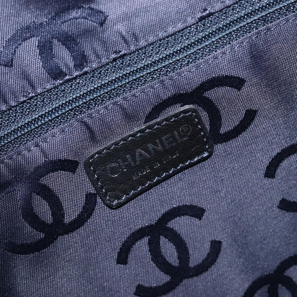 CHANEL COCO Mark Shoulder Bag Denim Blue Silver CC Auth yk20842V