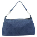 CHANEL COCO Mark Shoulder Bag Denim Blue Silver CC Auth yk20842V-2