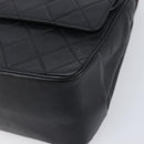 CHANEL Matelasse Chain Hand Bag Lamb Skin Black Gold CC Auth yk20843V-10