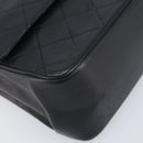 CHANEL Matelasse Chain Hand Bag Lamb Skin Black Gold CC Auth yk20843V-14
