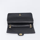 CHANEL Matelasse Chain Hand Bag Lamb Skin Black Gold CC Auth yk20843V-18