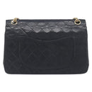 CHANEL Matelasse Chain Hand Bag Lamb Skin Black Gold CC Auth yk20843V-2