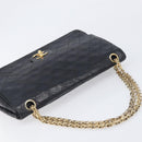 CHANEL Matelasse Chain Hand Bag Lamb Skin Black Gold CC Auth yk20843V-6