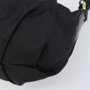 PRADA Shoulder Bag Nylon Black Gold Auth yk20847V-8