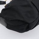 PRADA Shoulder Bag Nylon Black Gold Auth yk20847V-17