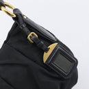 PRADA Shoulder Bag Nylon Black Gold Auth yk20847V-18