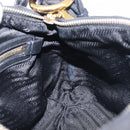 PRADA Shoulder Bag Nylon Black Gold Auth yk20847V-21