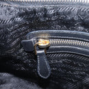 PRADA Shoulder Bag Nylon Black Gold Auth yk20847V-23