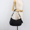 PRADA Shoulder Bag Nylon Black Gold Auth yk20847V-25