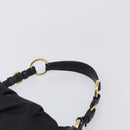 PRADA Shoulder Bag Nylon Black Gold Auth yk20847V-14