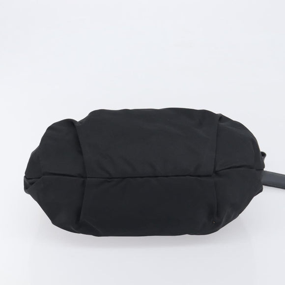 PRADA Shoulder Bag Nylon Black Gold Auth yk20847V