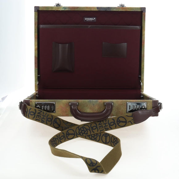 CHANEL Embroidery Graffiti 2015 On The Pavement Attache Case 2way Auth yk20849SM