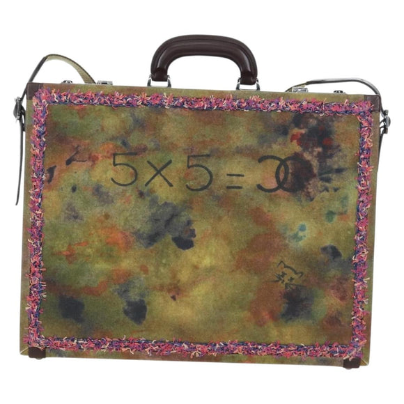 CHANEL Embroidery Graffiti 2015 On The Pavement Attache Case 2way Auth yk20849SM