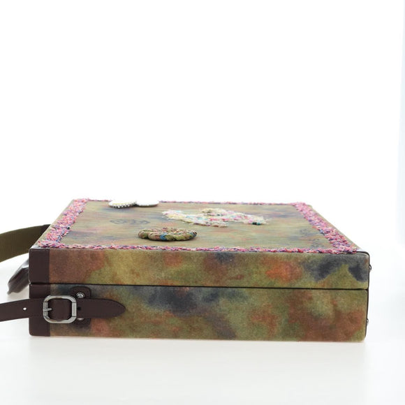 CHANEL Embroidery Graffiti 2015 On The Pavement Attache Case 2way Auth yk20849SM
