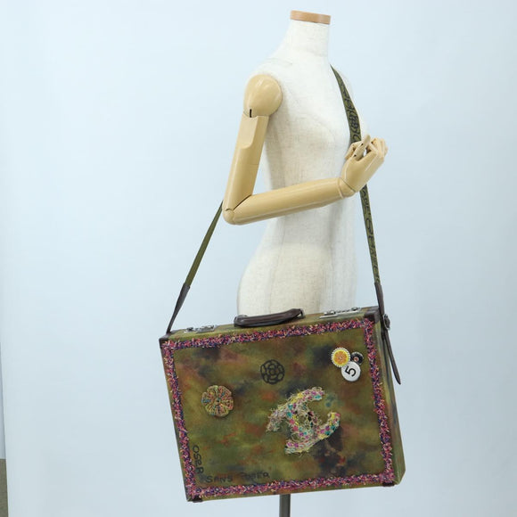 CHANEL Embroidery Graffiti 2015 On The Pavement Attache Case 2way Auth yk20849SM