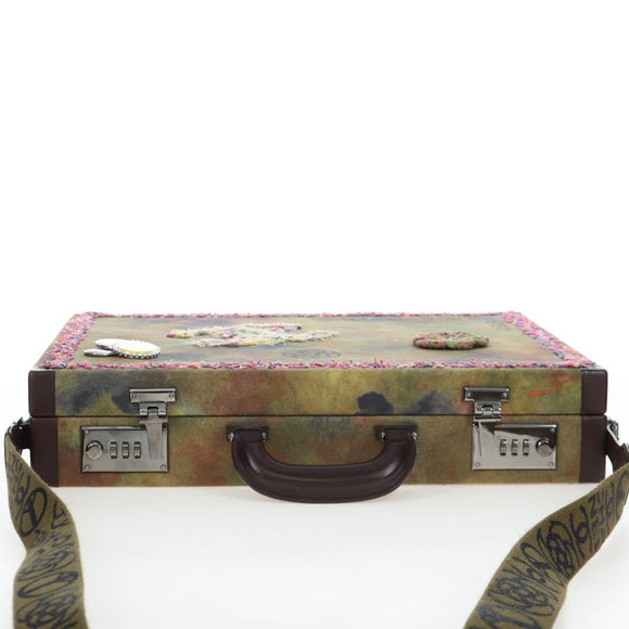 CHANEL Embroidery Graffiti 2015 On The Pavement Attache Case 2way Auth yk20849SM