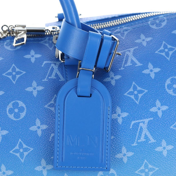 LOUIS VUITTON Monogram Crows Keepall Bandouliere 50 Blue M45428 Auth yk20850SAM
