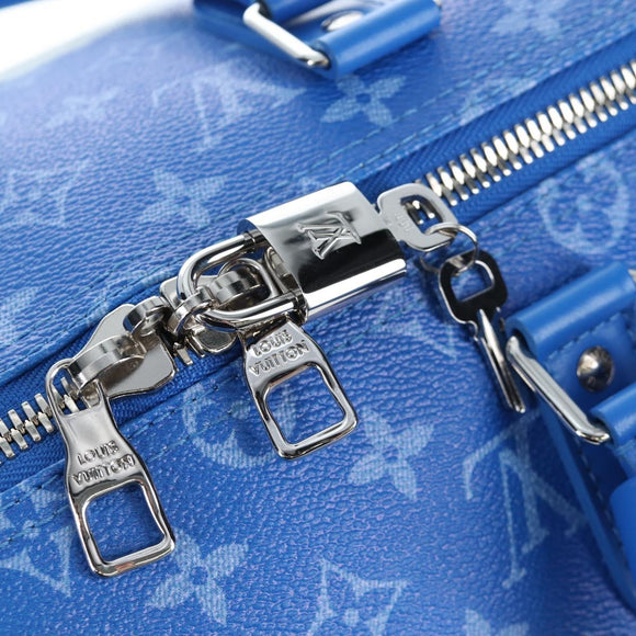 LOUIS VUITTON Monogram Crows Keepall Bandouliere 50 Blue M45428 Auth yk20850SAM