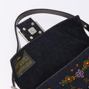 FENDI Mamma Baguette Shoulder Bag Denim Beads Multicolor Silver Auth yk20851SM-9