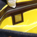 FENDI Mamma Baguette Shoulder Bag Denim Beads Multicolor Silver Auth yk20851SM-23