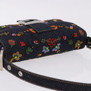 FENDI Mamma Baguette Shoulder Bag Denim Beads Multicolor Silver Auth yk20851SM-6