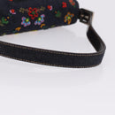 FENDI Mamma Baguette Shoulder Bag Denim Beads Multicolor Silver Auth yk20851SM-7