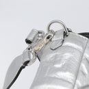 FENDI Zucca Mamma Baguette Shoulder Bag Leather Silver 8BR600 Auth yk20852SAM-17